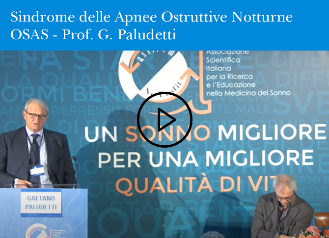osas sindrome delle apnee notturne video prof paludetti
